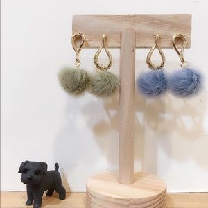 BRAND NEW pompom earrings
